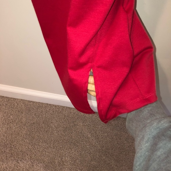 Asymmetrical red mini dress - Picture 4 of 6